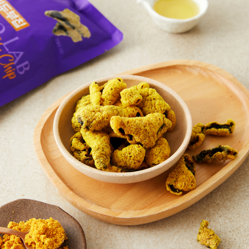 Korean Turmeric Seaweed Tofu Chips